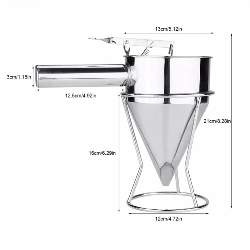Dispensador de bolas de acero inoxidable para tortitas, embudo dispensador de masa para magdalenas, máquina Takoyaki para el hogar, bolas de pulpo