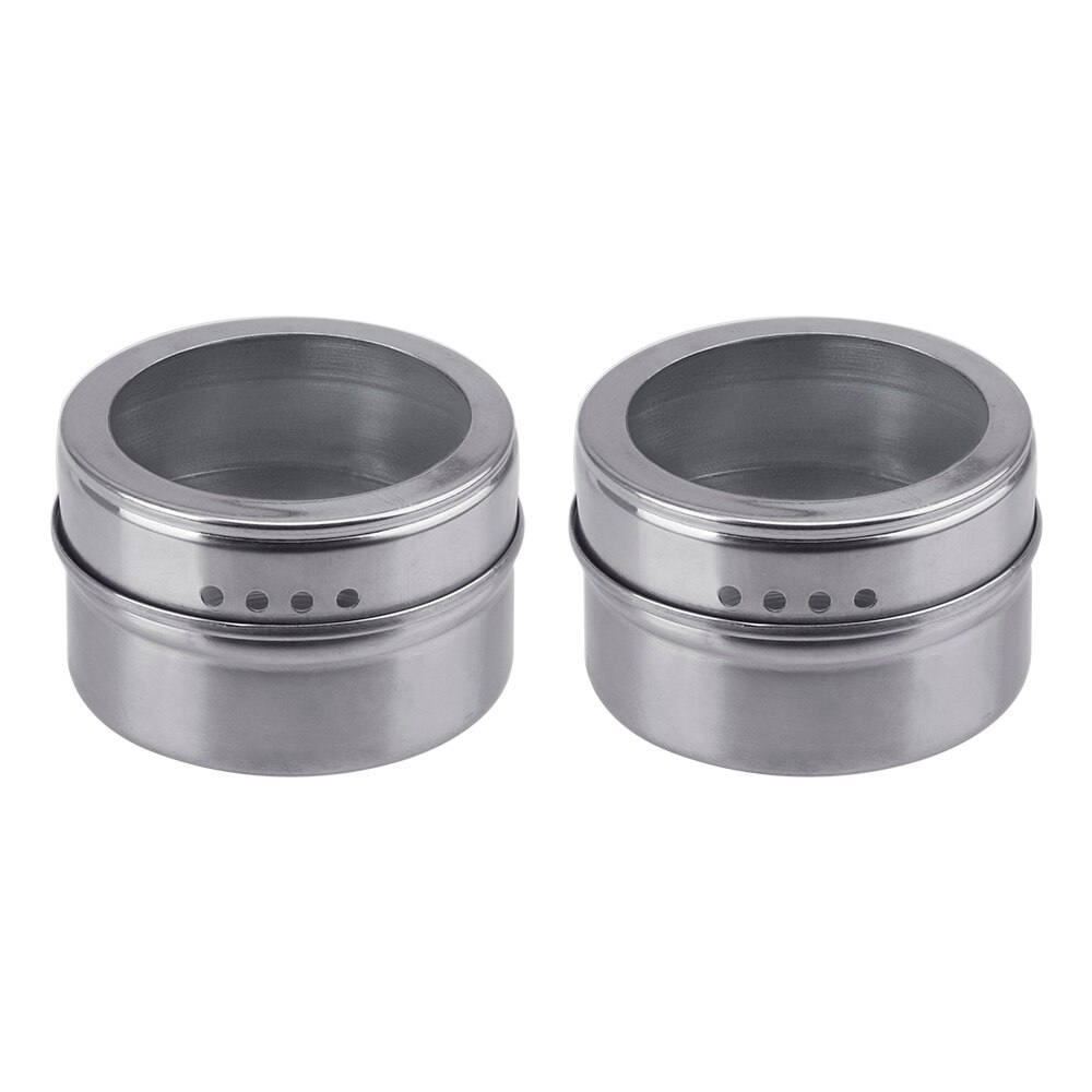 HILIFE With Stickers Magnetic Spice Jar Set Spice Tins Spice Storage Container Pepper Seasoning Sprays Tools Stainless Steel: 2