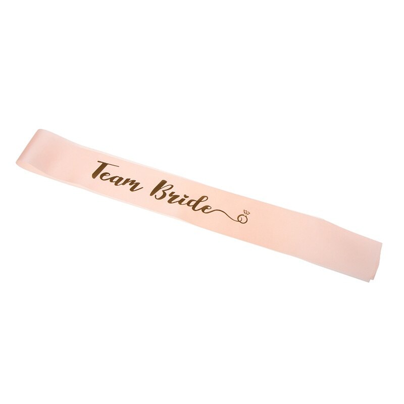 Rose Gold Bride To Be Black Team Bride Sash Bridesmaid Girls Sashes Wedding Bridal Shower Bachelorette Hen Party Decoration