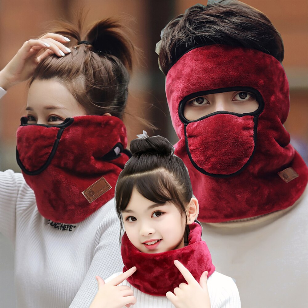 Masque d'hiver en flanelle, 3 en 1, protège le cou contre le froid, tout autour du cou, masque d'équitation pour hommes et femmes