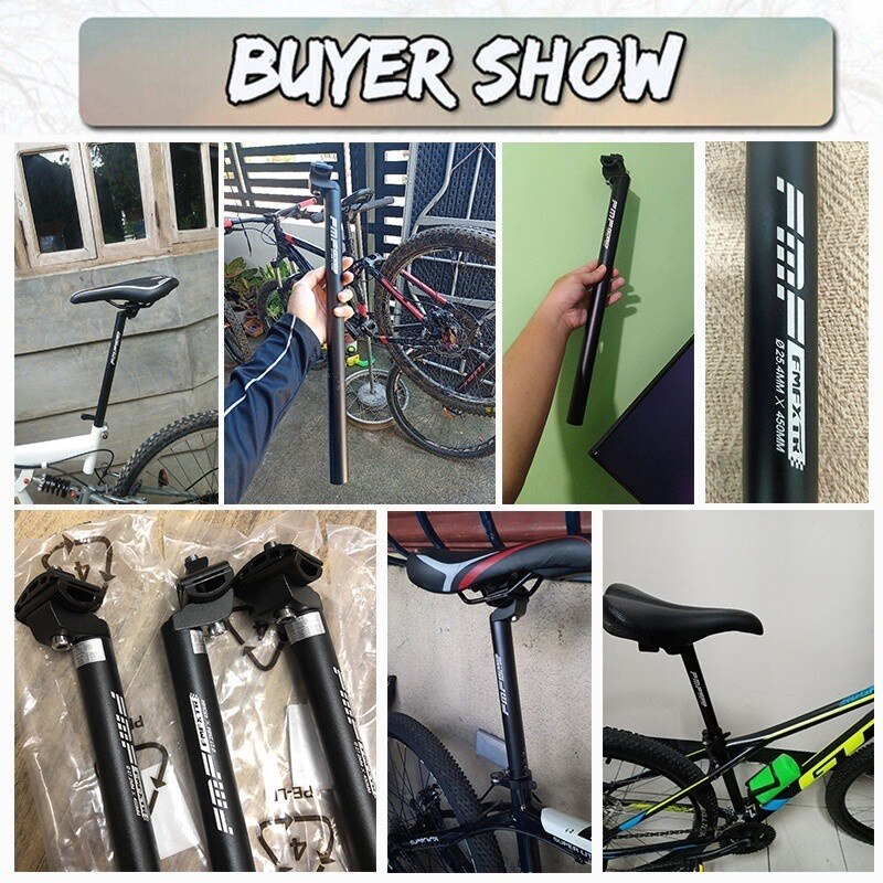 Tija de sillín para bicicleta de montaña, poste de asiento de aleación de aluminio, duradero, grueso, de 25,4/27,2/28,6/30,4/30,9/31,6x350/450mm