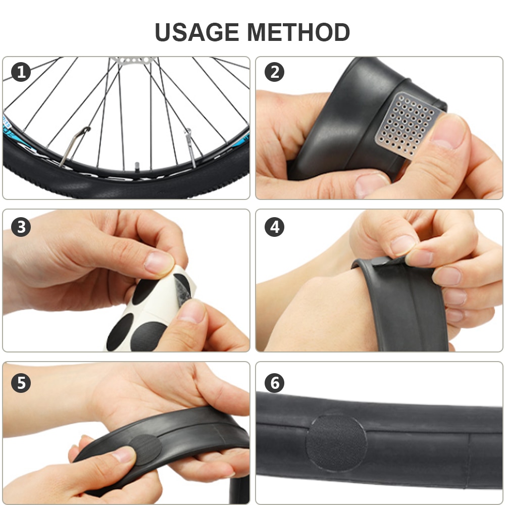 24 Pieces Bike Puncture Repair Patches Self Adhesive Bike Tire Patch Kit for Bicycle Tube Repair