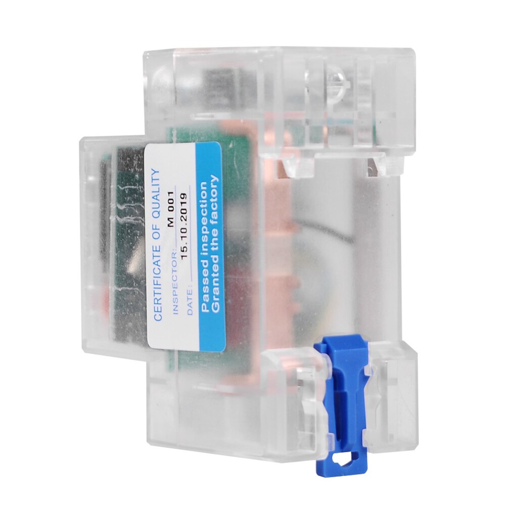 Elektrische Socket Analyzer Din Rail Eenfase Lcd Digitale Stroomverbruik Power Factor Elektrische Energie Ampèremeter Voltmeter
