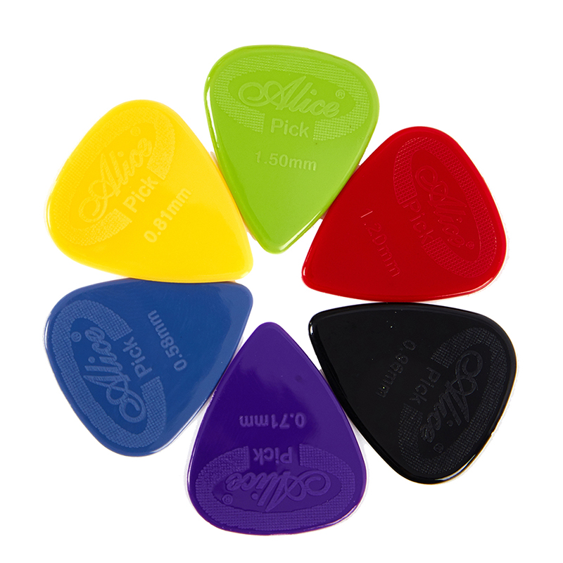 10 pièces Alice guitare médiator antidérapant noir blanc Nylon pour guitare électrique acoustique ukulélé accessoires