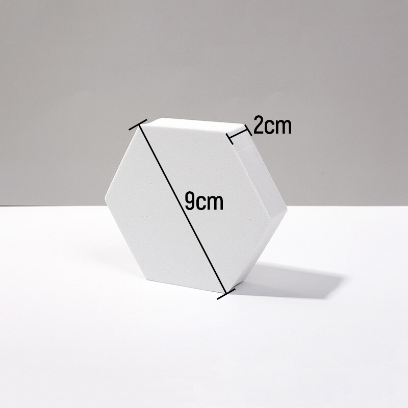 Tabletop Photography Background Props Hard Foam Waterproof Geometric Cube Stereo Shooting Props Solid Color for Jewelry Cosmetic: White 9x2cm
