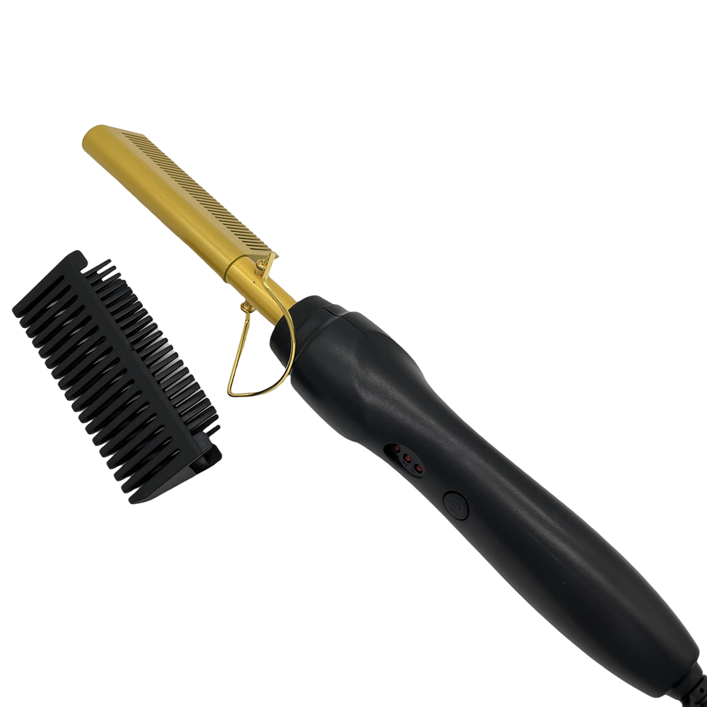 1 ensemble de peigne lisseur brosse peigne pressage chaleur électrique brosses à cheveux électriques outils de coiffure