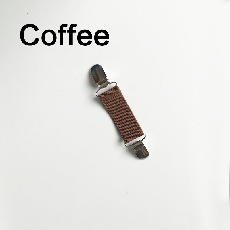 Clip en métal argenté pour robe et pantalon, vêtement, extension de ceinture, accessoire multifonction pour drap de lit fixe, canapé, 1 pièce: Coffee