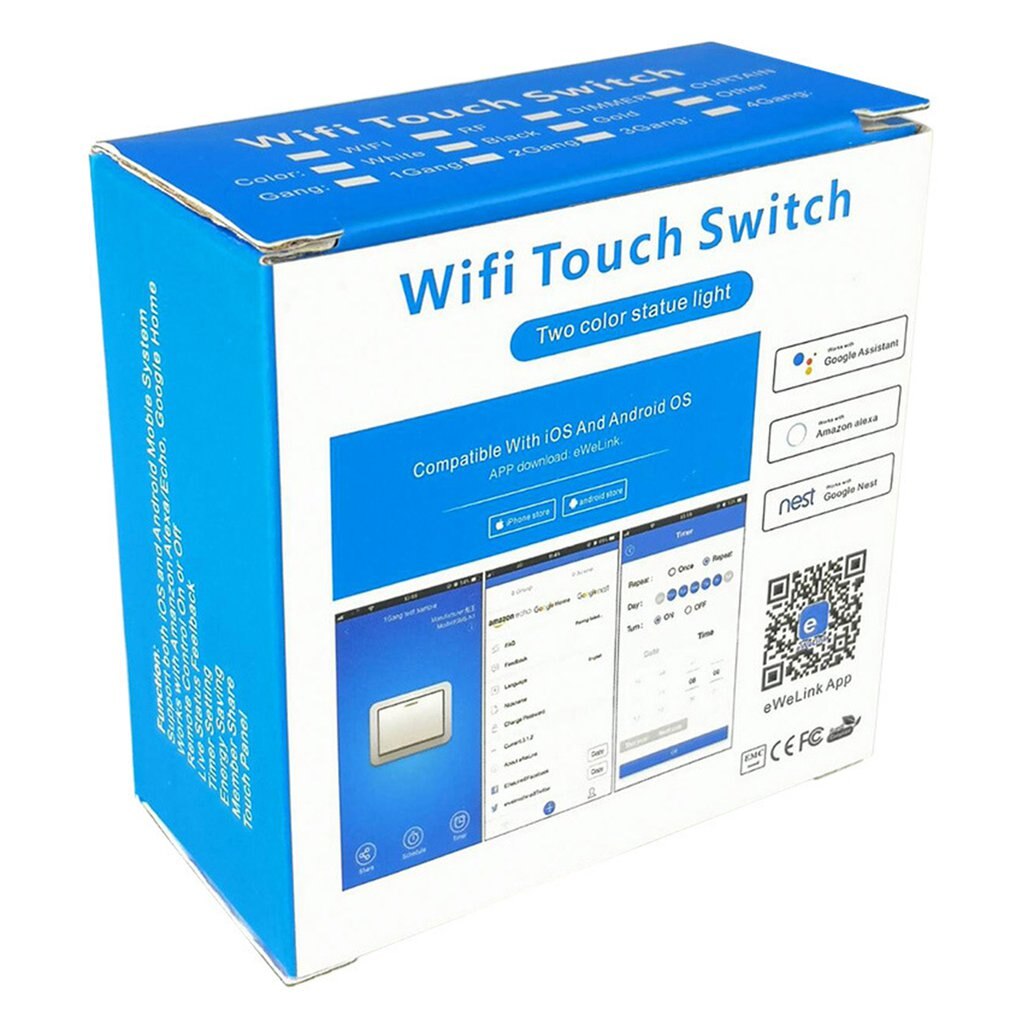 Wifi Intelligent Rolling Door Controller Curtain Switch Voice Controller Remote Wall Control Switch Touch Switch Button