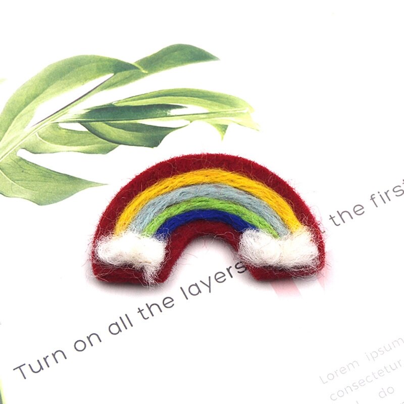 5 Pcs DIY Handmade Baby Felt Rainbow Home Party Decorations Photography Props J60B