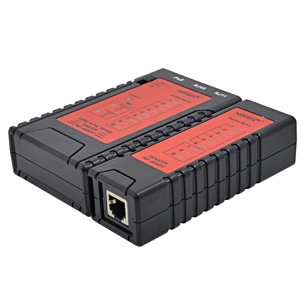 NOYAFA NF-468PF Cable Continuity Tester Ethernet RJ45 &amp; RJ11 POE Telephone Wire LAN Network Tracker Detector Automatically Test