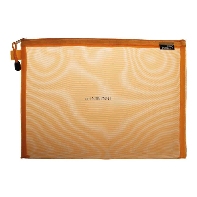 Bolsa de documentos de tela de nailon tamaño A4 cremallera Organizador de bolsillo de almacenamiento material de oficina escolar