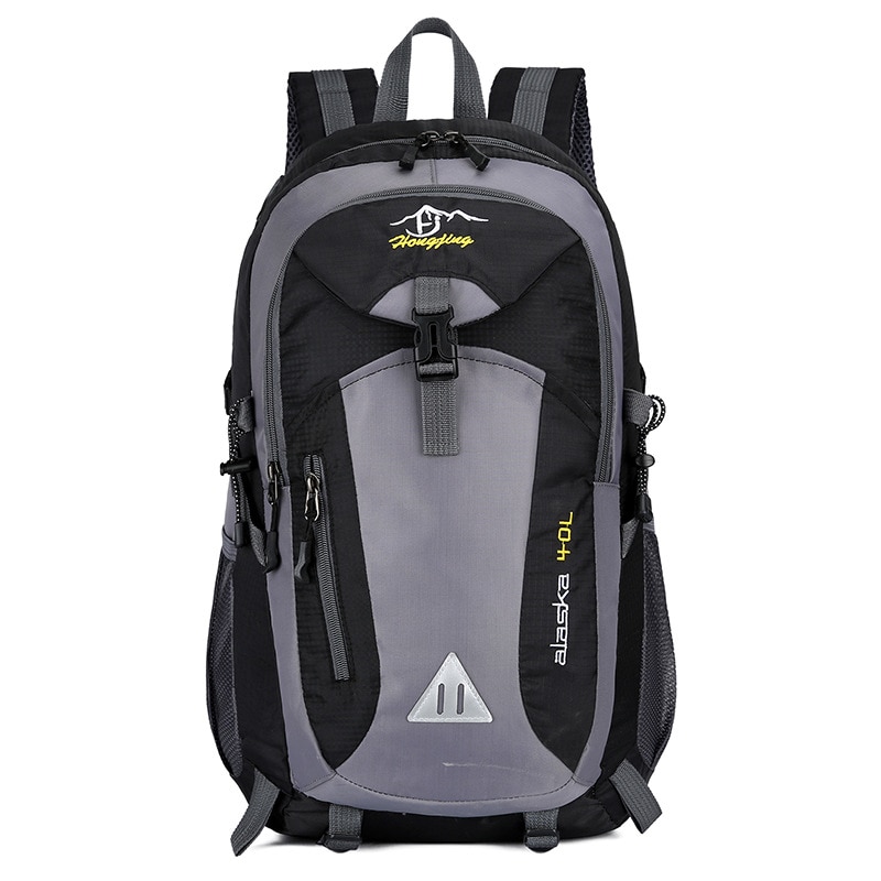 Mochila impermeable de 40L para senderismo y escalada, bolsa para deportes al aire libre, mochila de viaje para acampar en montaña, mochila para Trekking para hombre y mujer: Color negro