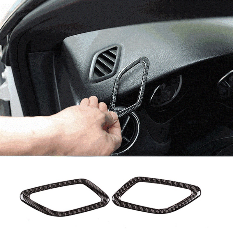 per Mercedes Benz classe a GLA CLA W176 X156 C117 cruscotto in fibra di carbonio aria condizionata uscita coperchio sfiato accessori di rivestimento