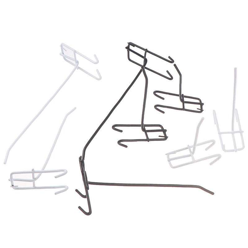 5pcs Workshop Hook Arm Wall Mesh Display Hooks Storage Racks Retail Shop Peg Goods Shelf Metal Panel Hang Fits Perforated