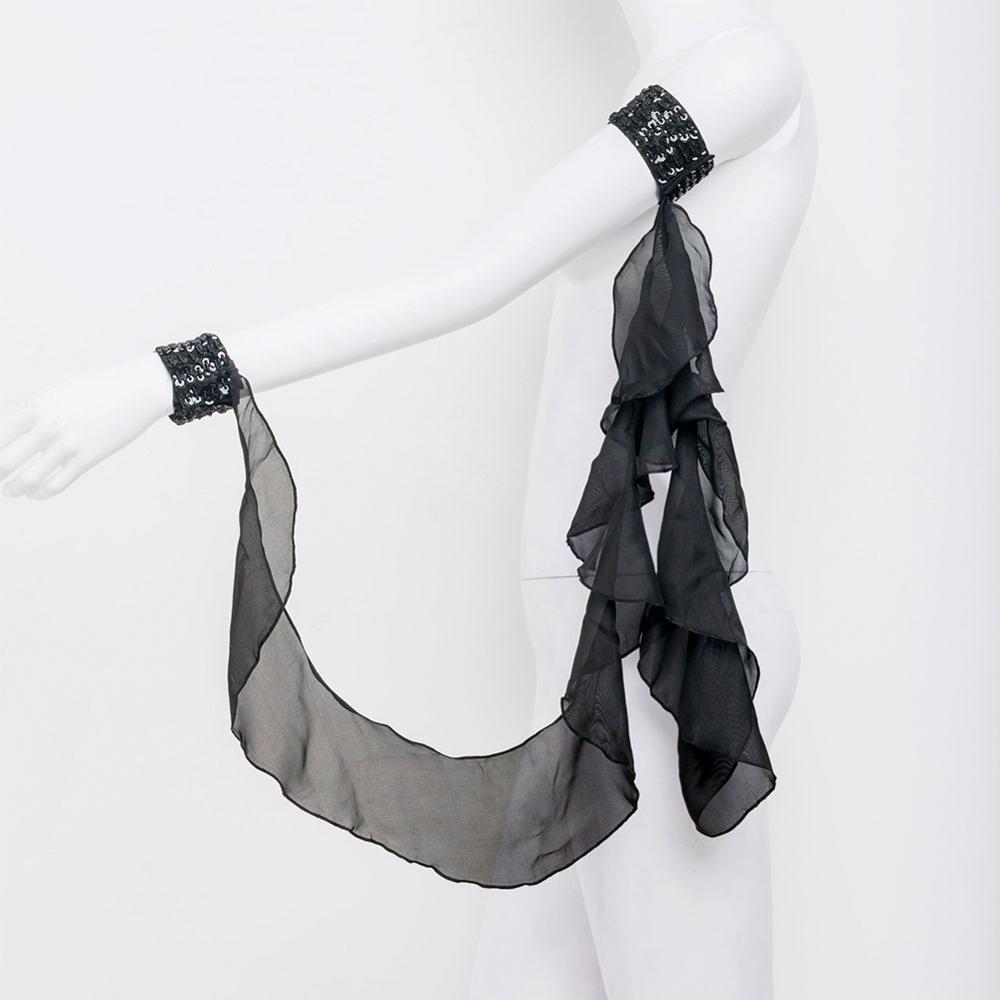 Belly Dance Costume for women belly dancing Accessories Arm Sleeves Wrist Adjustable Chiffon Sleeve Sequins Armbands 3151