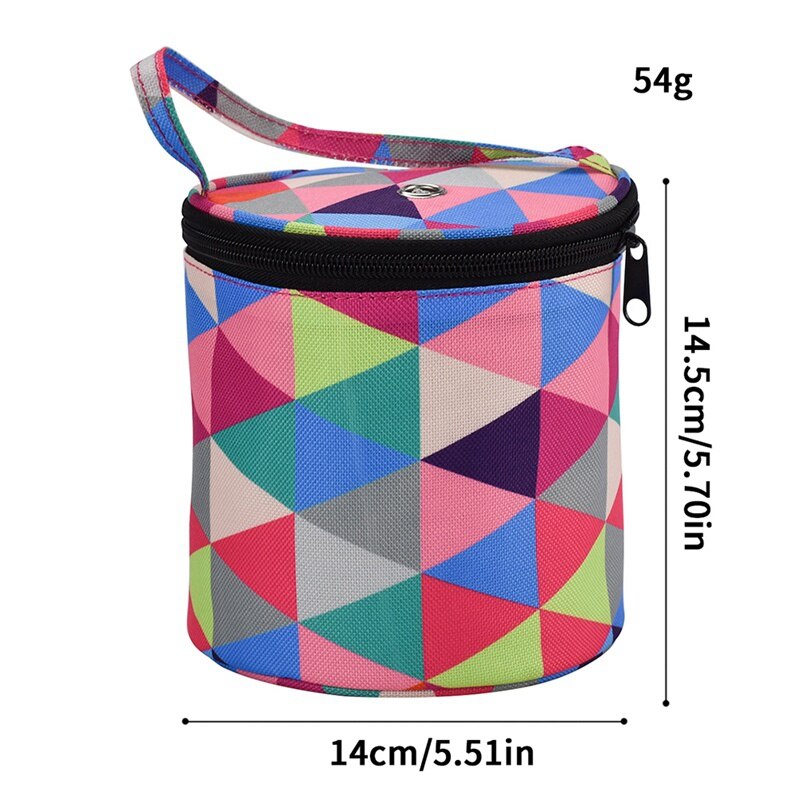 Multifunktionelle hæklingskroge trådgarn opbevaringspose diy strikkepinde garn taske syning arrangør taskeholder: C