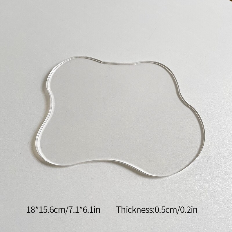 Irregular Transparent Coasters Acrylic Placemat No... – Grandado
