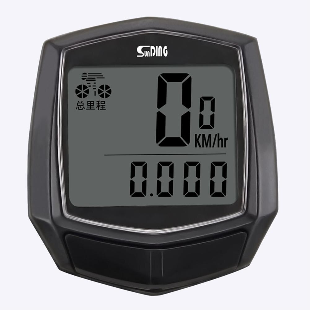 Multifunctionele Fiets Computer Fiets Computer Snelheidsmeter Digitale Kilometerteller Stopwatch Thermometer Regendicht Black Riding Klok