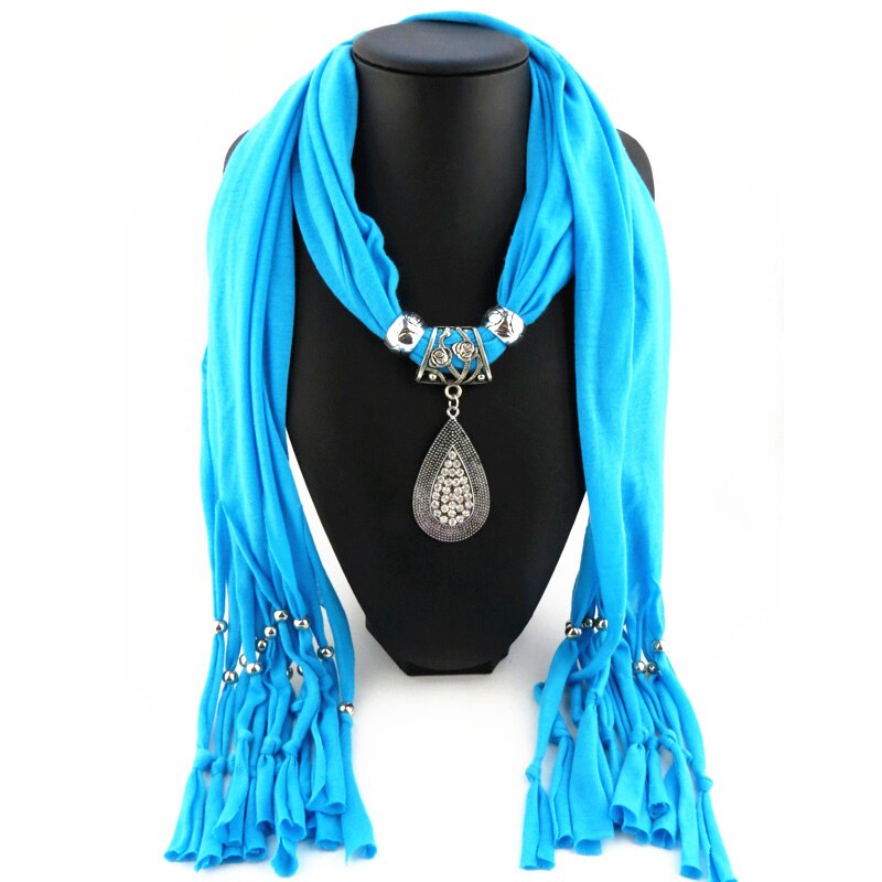 RUNMEIFA Mode-sieraden Sjaal Effen Polyester Mode Diamant Sieraden Hanger Sjaal Voor Vrouwen Waterdruppels: 5