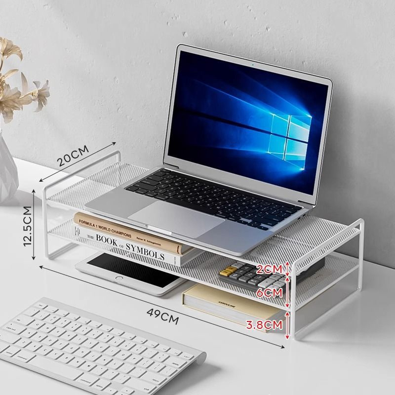Computer Monitor Riser Halter Laptop Kühlung PC Bildschirm Stehen Halterung Desktop Lagerung Organizer Für Drucker Tastatur Maus: YELLOW