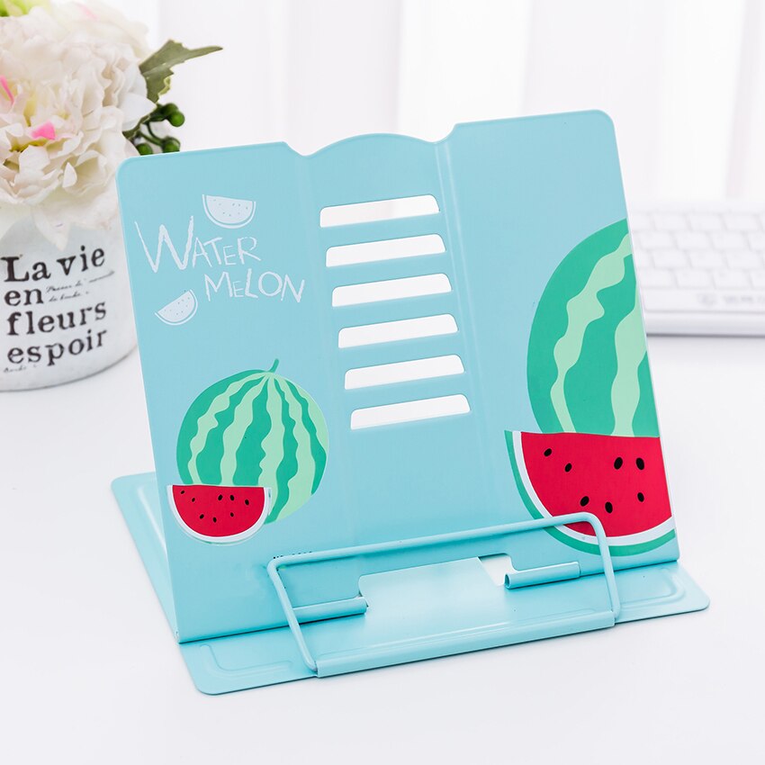Multifunctional Portable Reading Bookshelf Adjustable Angle Metal Book Stand Foldable Document Book-Reading Holder for study