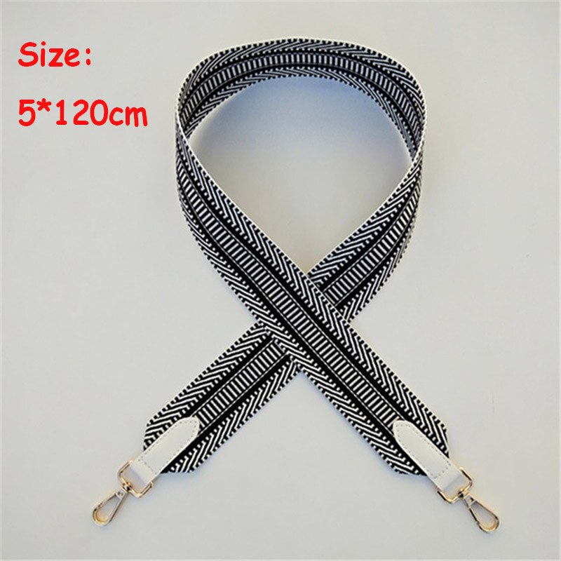 Colorido cinto de couro feminino saco acessórios arco-íris tecido ajustável alça para bolsa alça de ombro de náilon alças w211