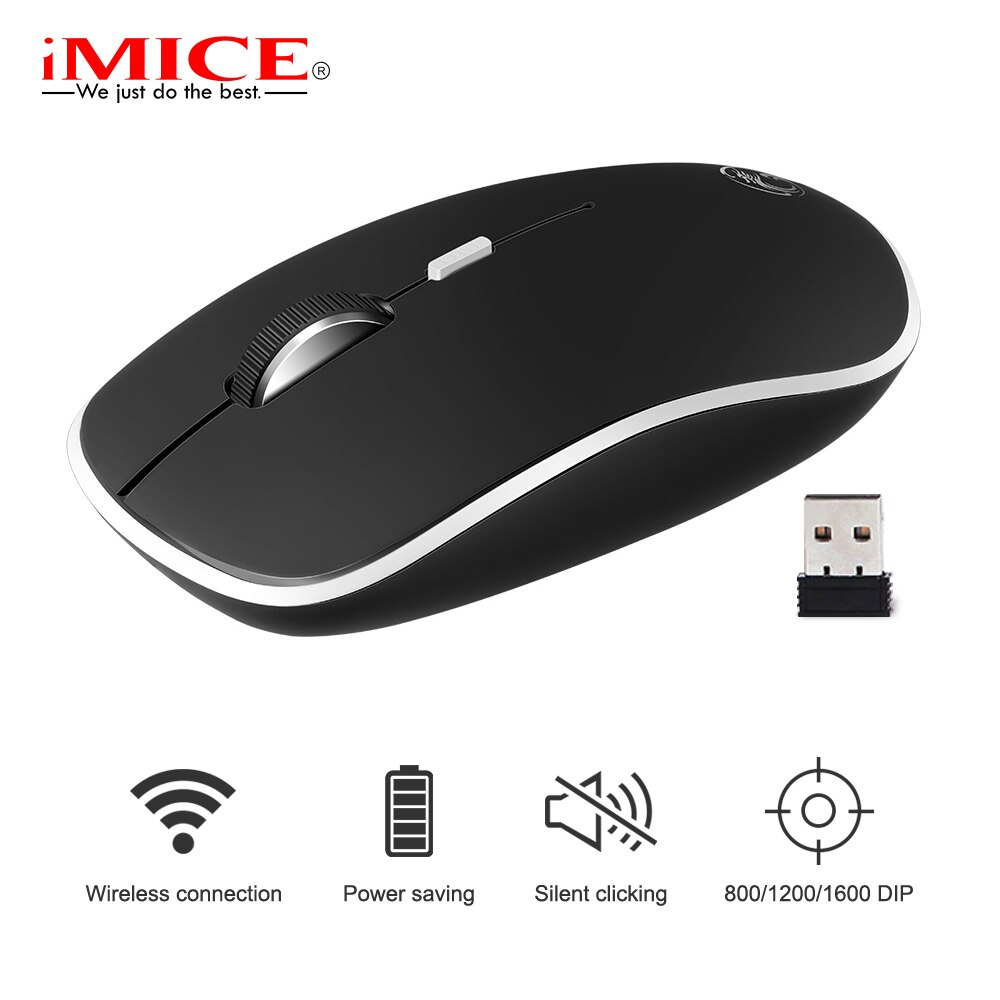 Mouse senza fili Del Computer Mouse Senza Fili 2.4 Ghz Silenzioso Ergonomico Mause 1600 DPI USB Optical mouse Mini Mute del Mouse per il Computer Portatile PC