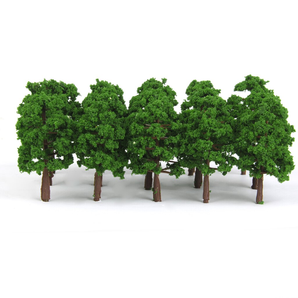 40 Pieces 8cm 1:150 N Scale Plastic Model Trees Railroad Landscape Scenery model trees to decorate building model, roadway,: Option2  40pcs