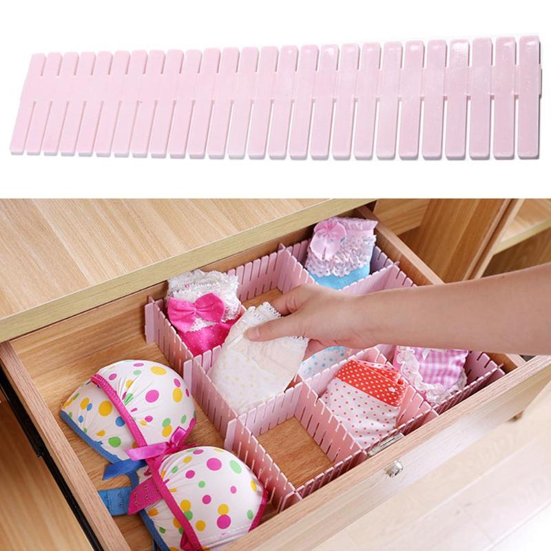 DIY Drawer Divider Adjustable Storage Shelves Grid Partition Board Household Storage Organizer Partition Board Space-saving Tool