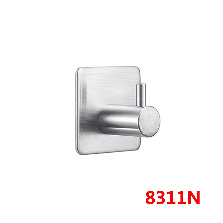 ZOTOBON Black Robe Hook Wall Hook Towel Hook for Bathroom Stainless Steel Coat Hook Rustproof Hook Hanger for Kitchen Hardware: 8311N