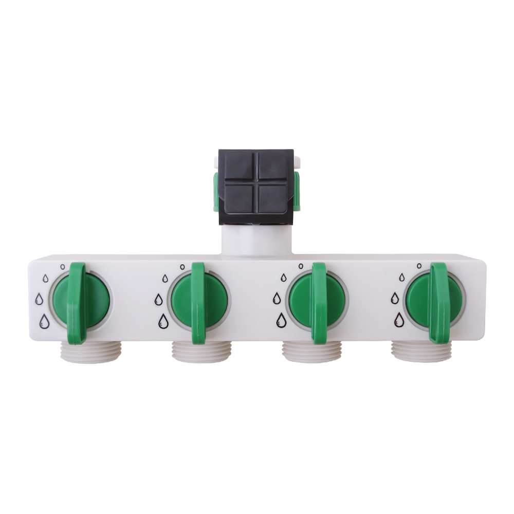 4 Way Water Distributor Accessories for 10204 Tap Adapter ABS Plastic Connector Hose Splitters for Hose Tube Water Faucet #27212: Gold