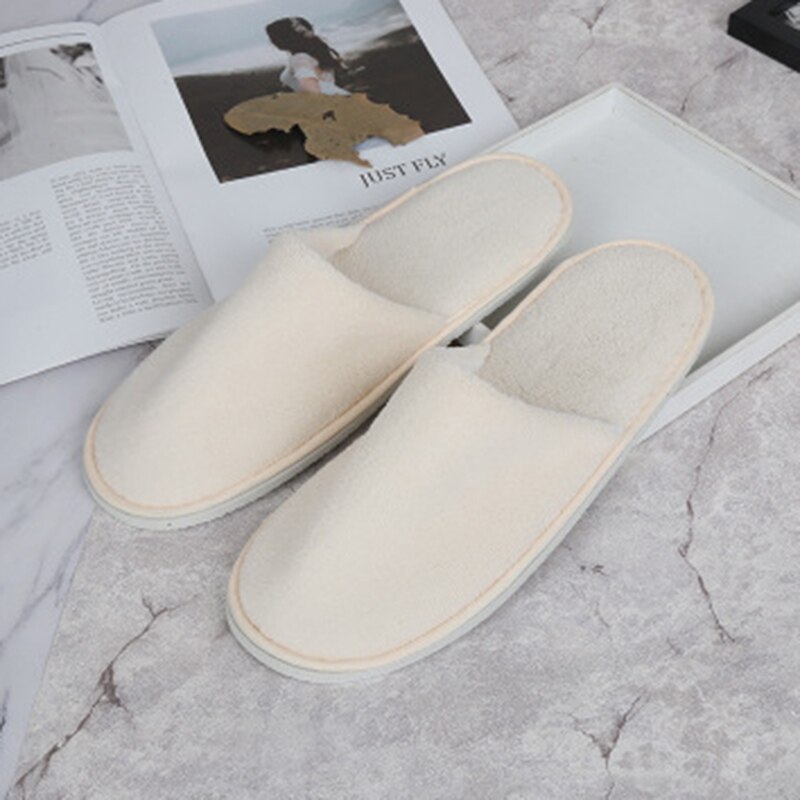 Luchtvaart Eva Vijf-sterren Hotel Hotel Slippers Gastvrijheid Coral Fluwelen Antislip Comfort Hotel Appartement Niet-Disposable slippers