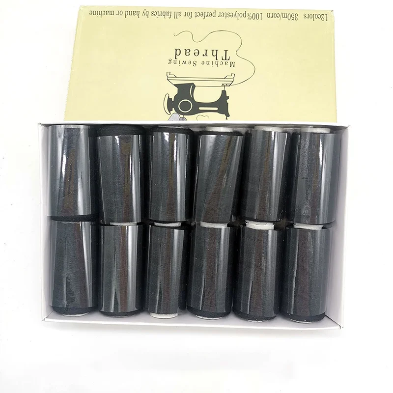 12Pcs Sewing Threads Kits Polyester Threads 380Yards Per Spools Embroidery Threads Bobbin Thread for DIY Crafts Sewing Machine