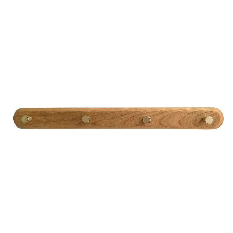 1 pièces nordique patère bois cintre tenture murale créative rangée crochet porche chambre en laiton porte arrière mur crochet: D 4 hook