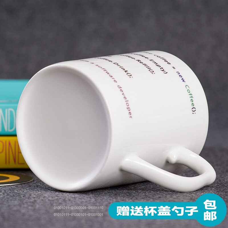 Programmer Ceramic Mug Personality Coffee Cup Breakfast Milk Mug Christmas Drinking Set DD6BD