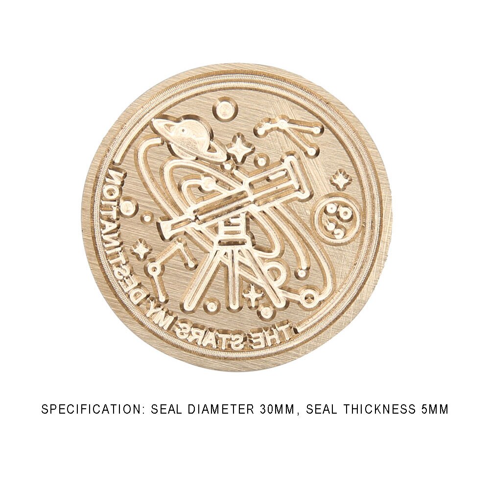 1PC Wax Seal Stamp Head Retro Wood Stamp Replace Copper Head Hobby Tools DIY Stamp Craft: D