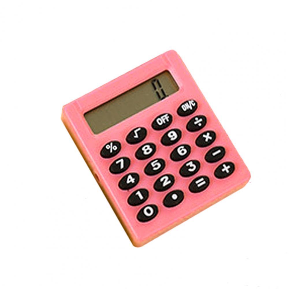 Portable Digit Display Mini Calculator Pocket Size Desktop Calculator Handheld Student: Pink
