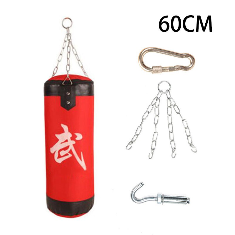120cm boksesæk krog hængende boksesæk kamp sandsæk tom sandpose punch muay thai boksetaske: 60cm