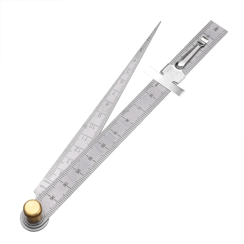 Calibrador cónico de soldadura, regla de profundidad de acero inoxidable, inspección de orificios para herramienta de medición, 1 ud.