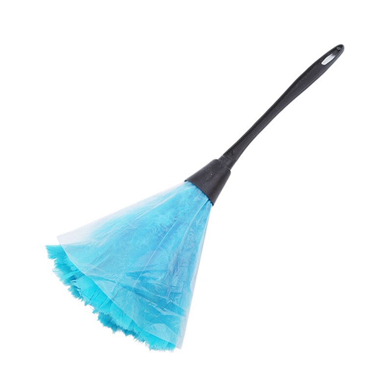 Multicolor Feather Duster Anti Static Dust Brush Black Plastic Handle Dusters For Computer Window Home Cleaning Tools: Blue