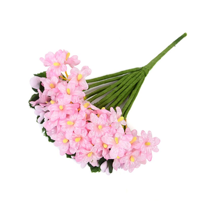 Ramo de margaritas artificiales para decoración de fiestas, ramo de flores de seda pequeña para boda, corona de bricolaje para el hogar, caja de , suministros de álbum de recortes, 12/36 piezas: 36pcs / B07