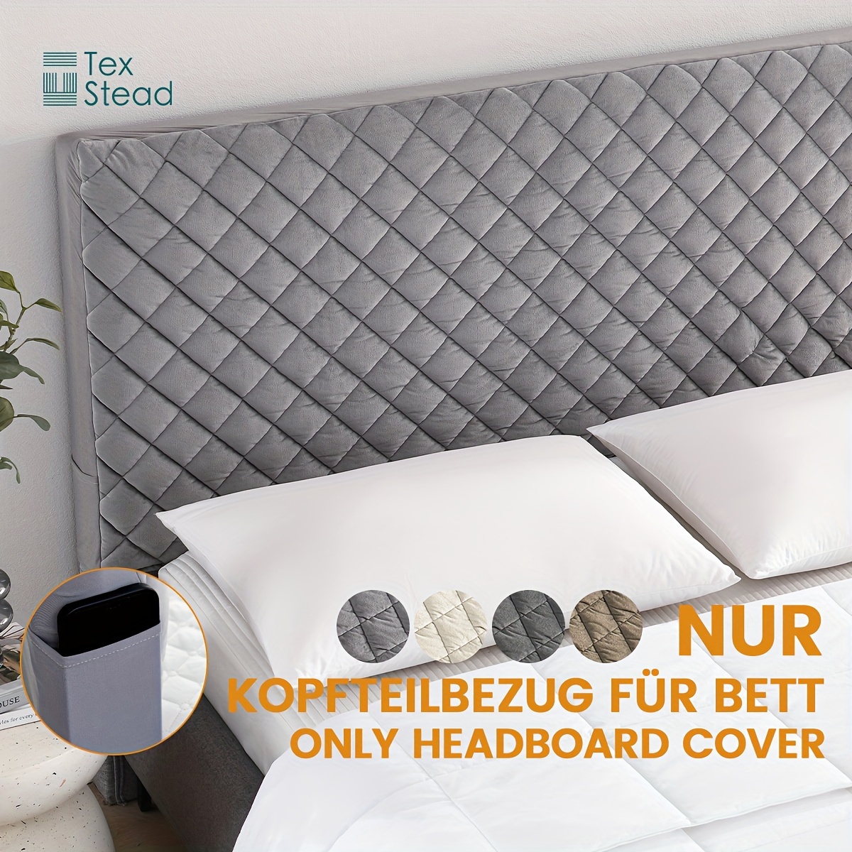 Headboard Cover Bed Back Dust Protector Cover Super Soft Solid Color Bed Haed Cover Quilte Head Cover