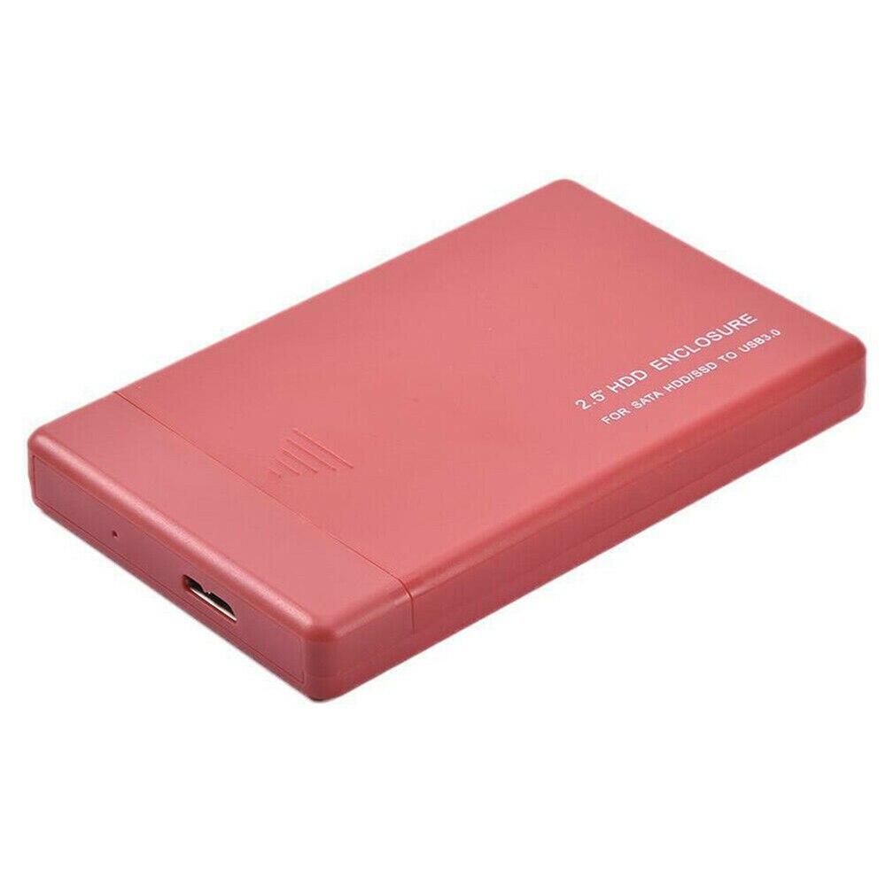 1 unidad, carcasa para disco duro de 2,5 ", caja de disco duro externo, Mini carcasa para HDD, SATA 3,0, USB negro/blanco/rojo/Blu