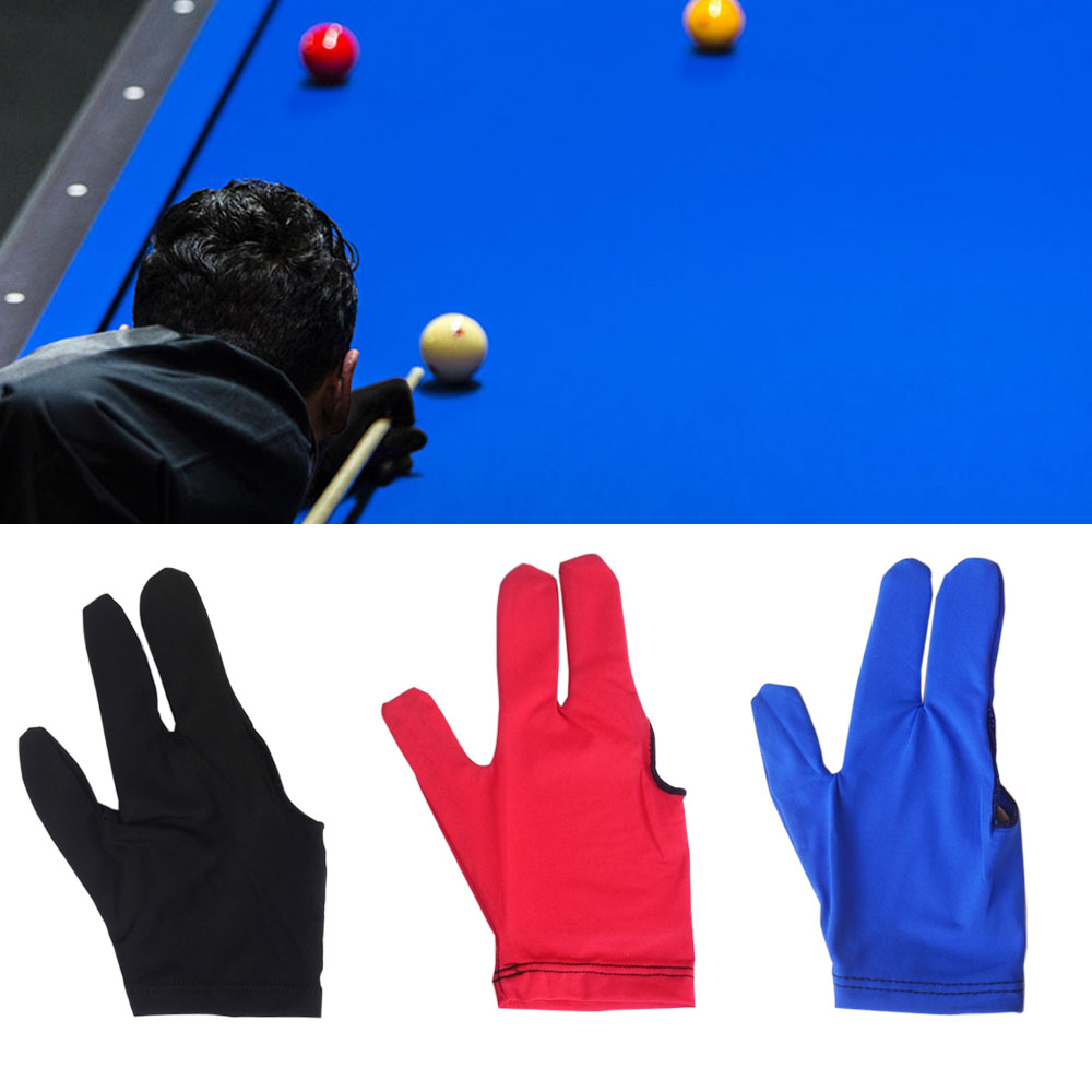 Gant de billard 3 pièces gants de billard absorbants gant de Sport à trois doigts en Spandex