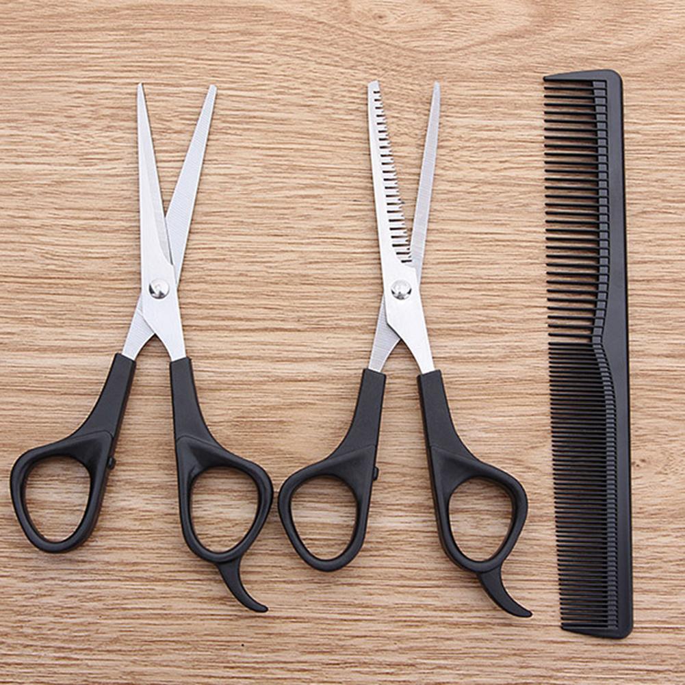 3 PCS Household Pet Grooming Tool Hair Dressing Scissors Rounded Tips Shear Thinning Scissor Comb Cat Dog Grooming Tool Set