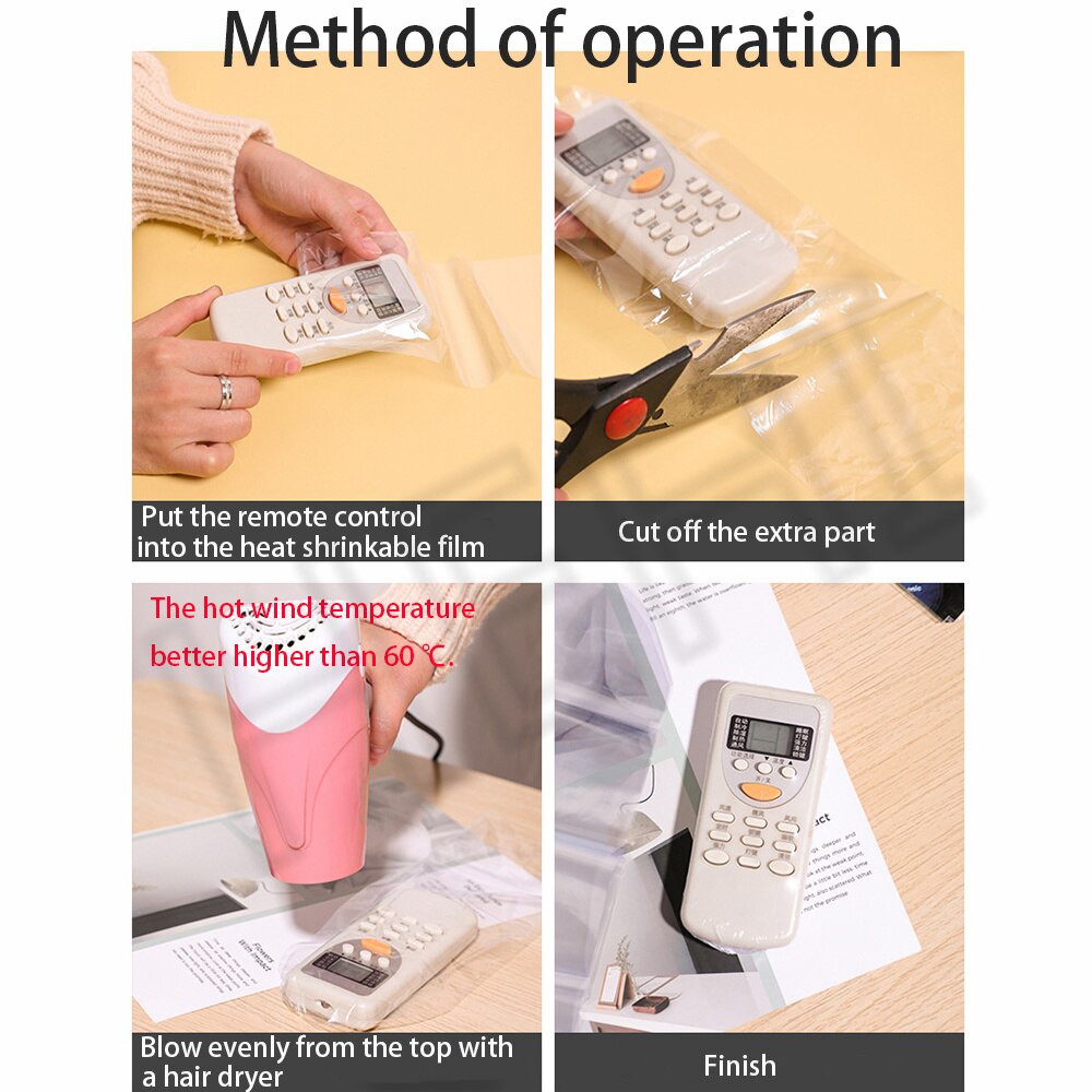 5Pcs/10 Stuks Van Transparante Krimpkous Tv Airconditioner Afstandsbediening Game Console Beschermhoes Huishoudelijke Stof