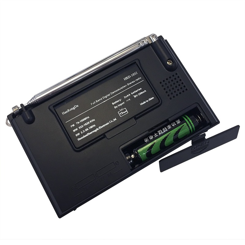 Sintonizador Digital portátil de banda completa, estéreo multibanda MW/AM/FM/SW, Radio de onda corta, receptor de Control REC, DC-5v de potencia de HRD-1032