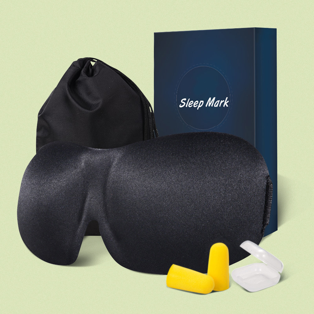 Mascarilla para dormir 3D, 100% opaca, venda para los ojos, mascarilla para dormir suave, ayuda para dormir, mascarilla para los ojos para viajes Slaapmasker: YELLOW
