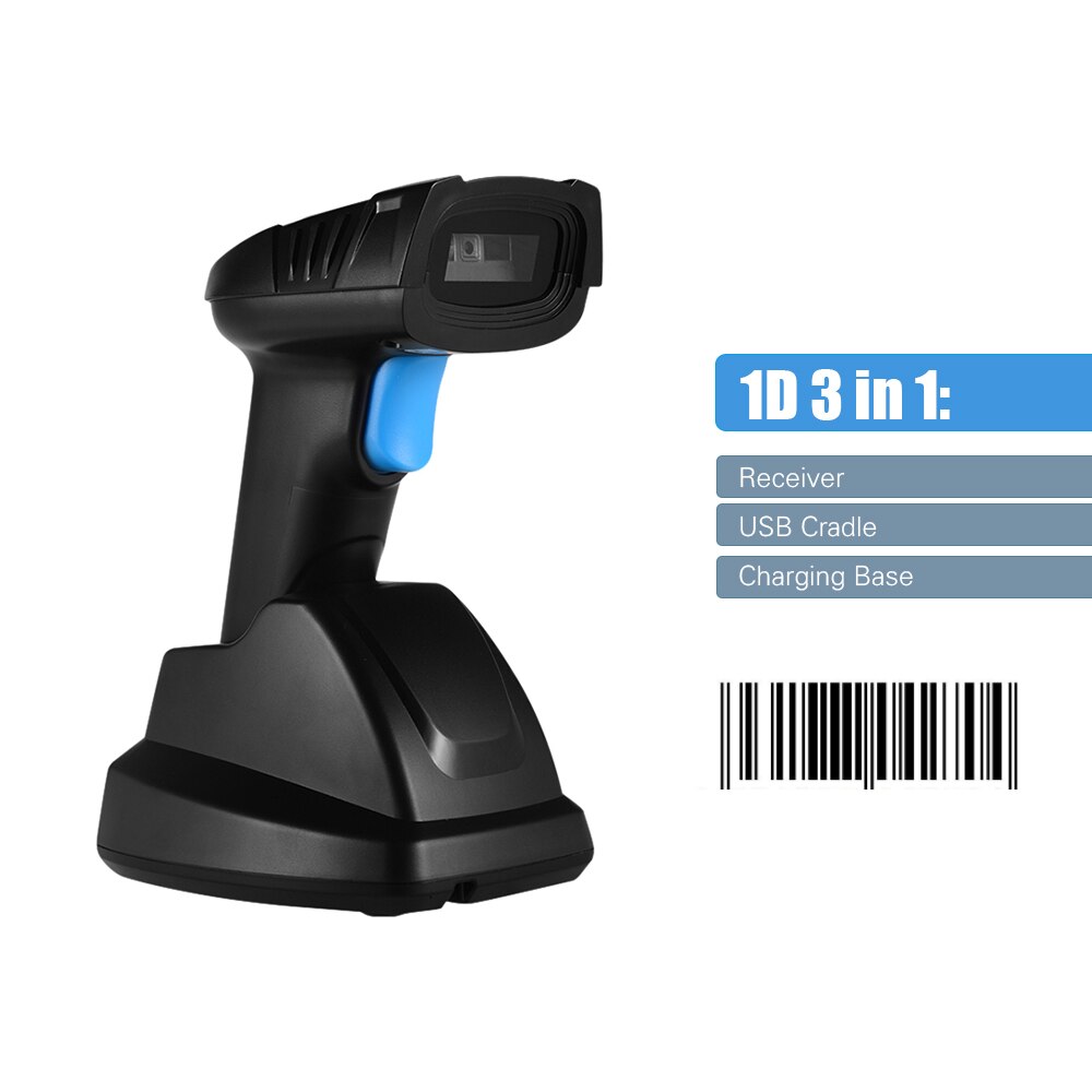 Aibecy Handheld 1D 2D Qr Draadloze Barcode Scanner Bar Code Reader 2.4G Draadloze Scanner Voor Retail Store Mobiele Betaling: 1D Barcode