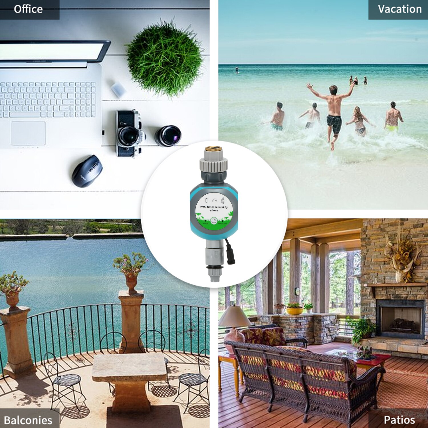 Smart WiFi Irrigation Water Timer Controller Mobile Phone Remote Access Automatic Watering Timer Wireless Garden Programmable